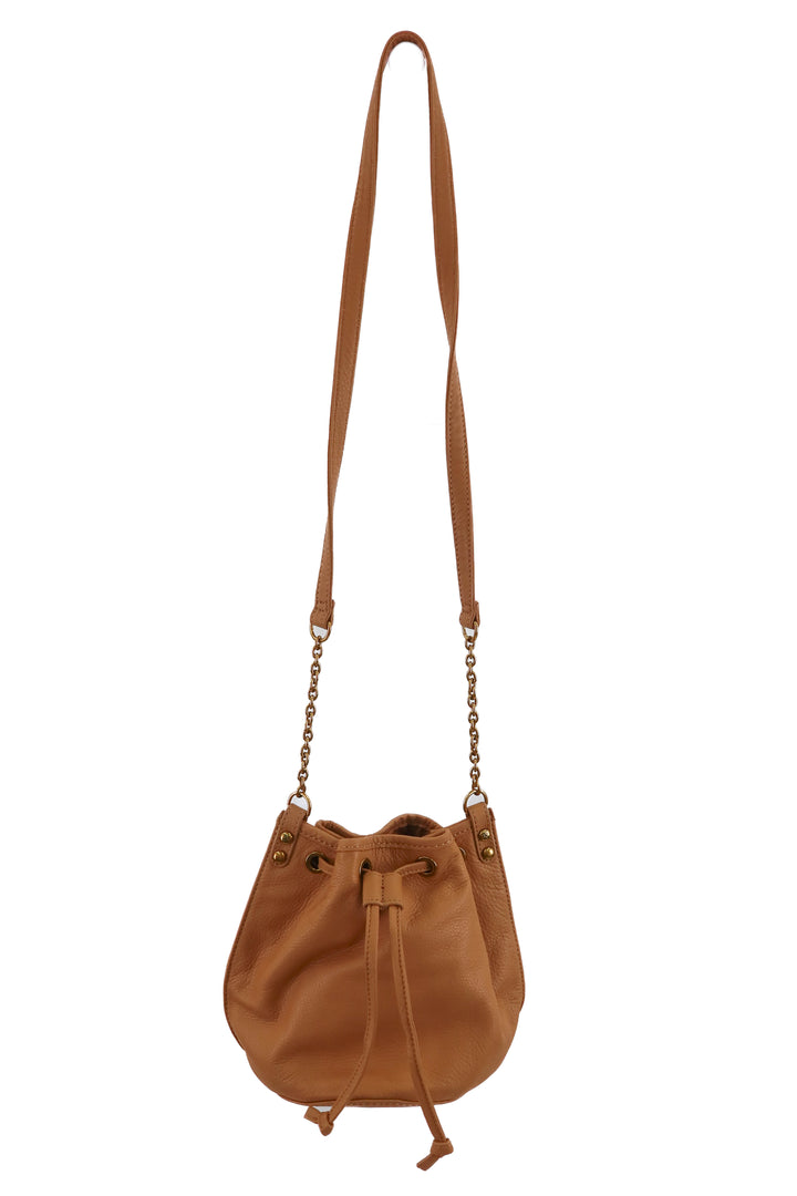 hobo nude leather bucket crossbody bag (retail $298)