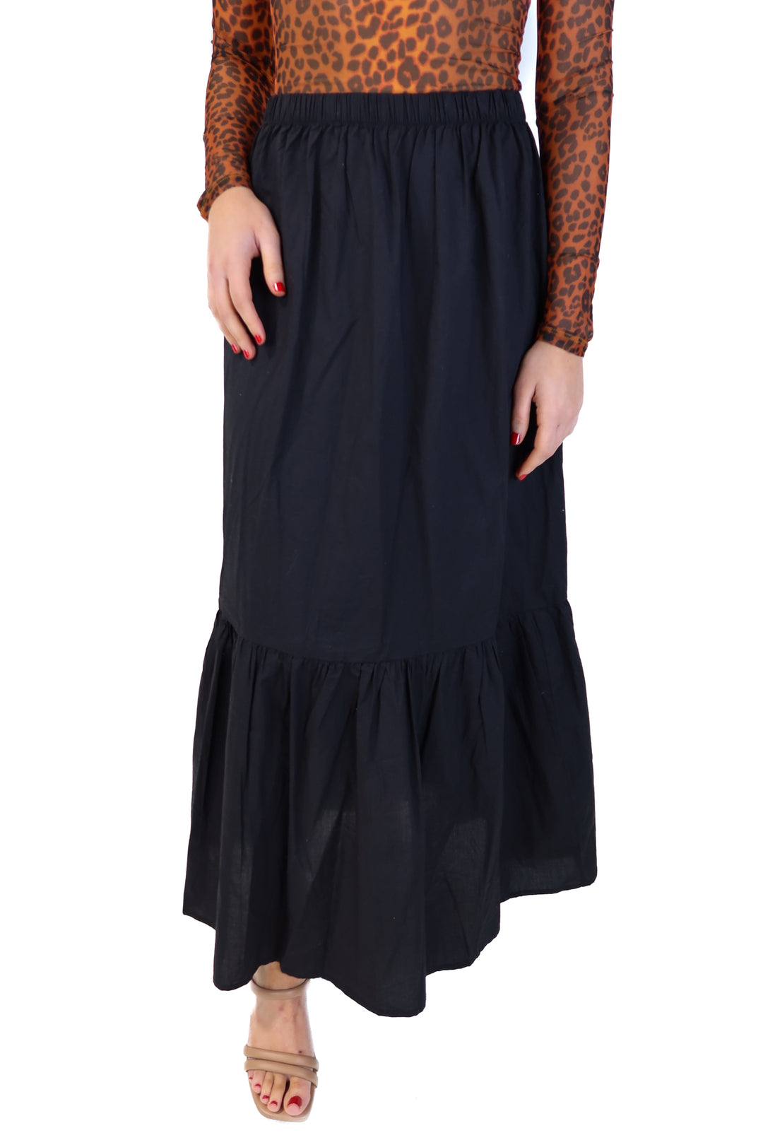 Aerie black tiered maxi skirt NWT (s; retails for $54.95)