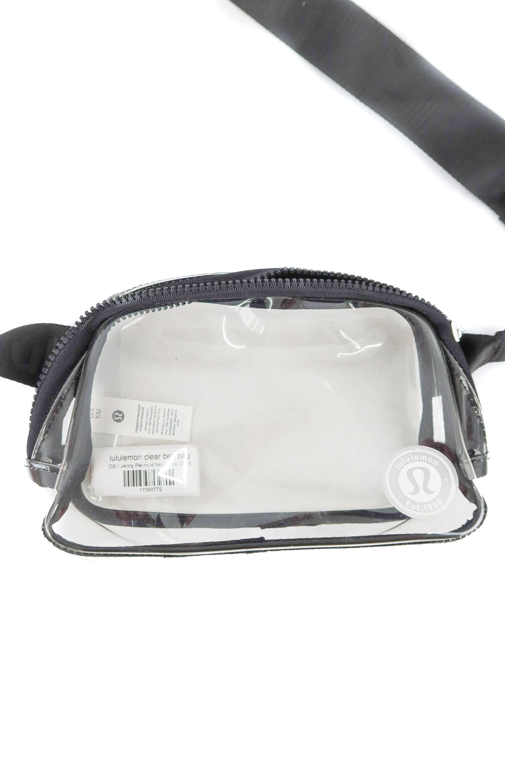 lululemon clear belt bag (retail $38)