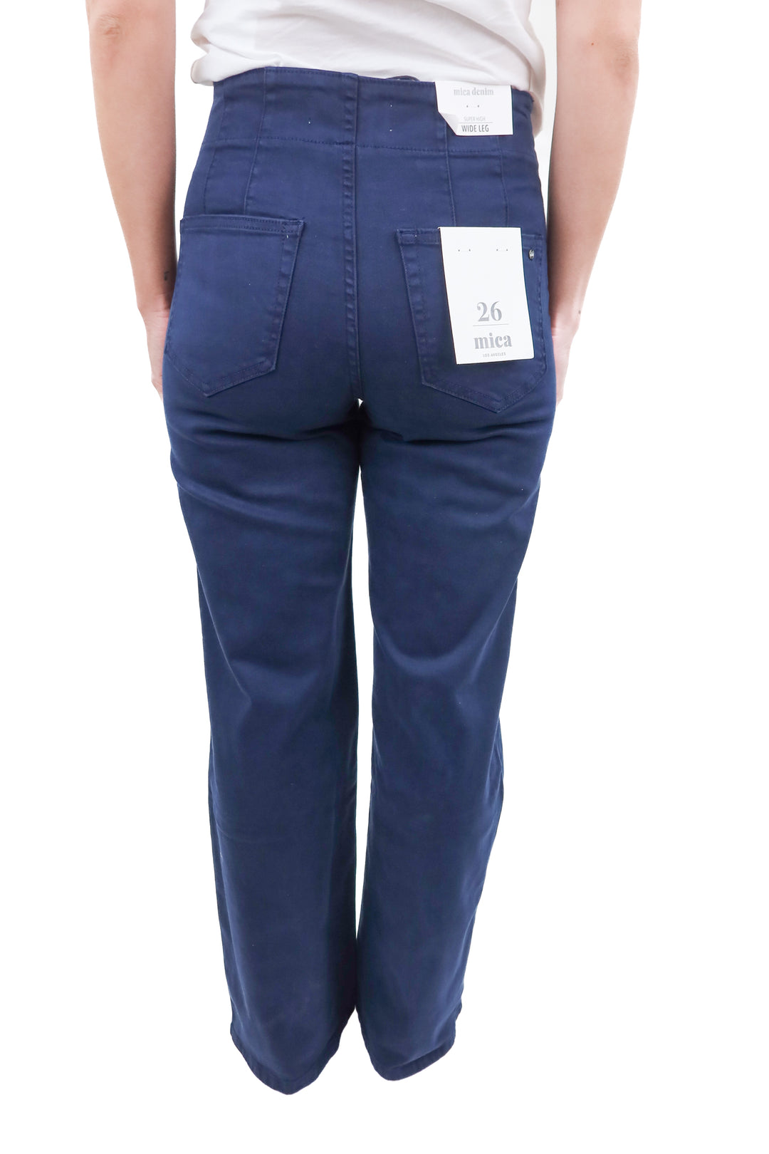 mica denim navy wide leg jeans NWT (26; retail $66)