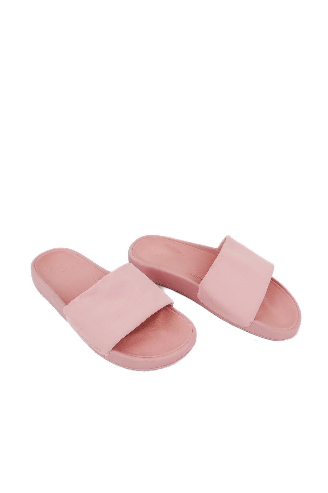 lululemon pink restfeel slides sandals (8; retail $58)