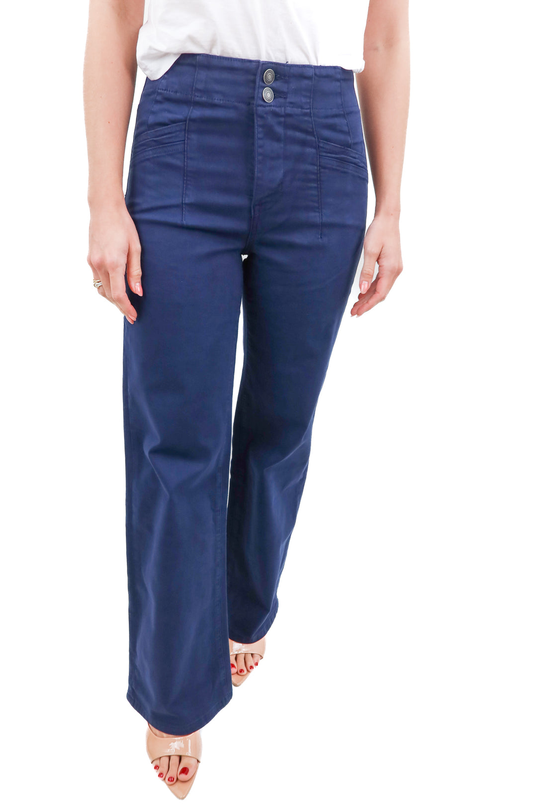 mica denim navy wide leg jeans NWT (26; retail $66)