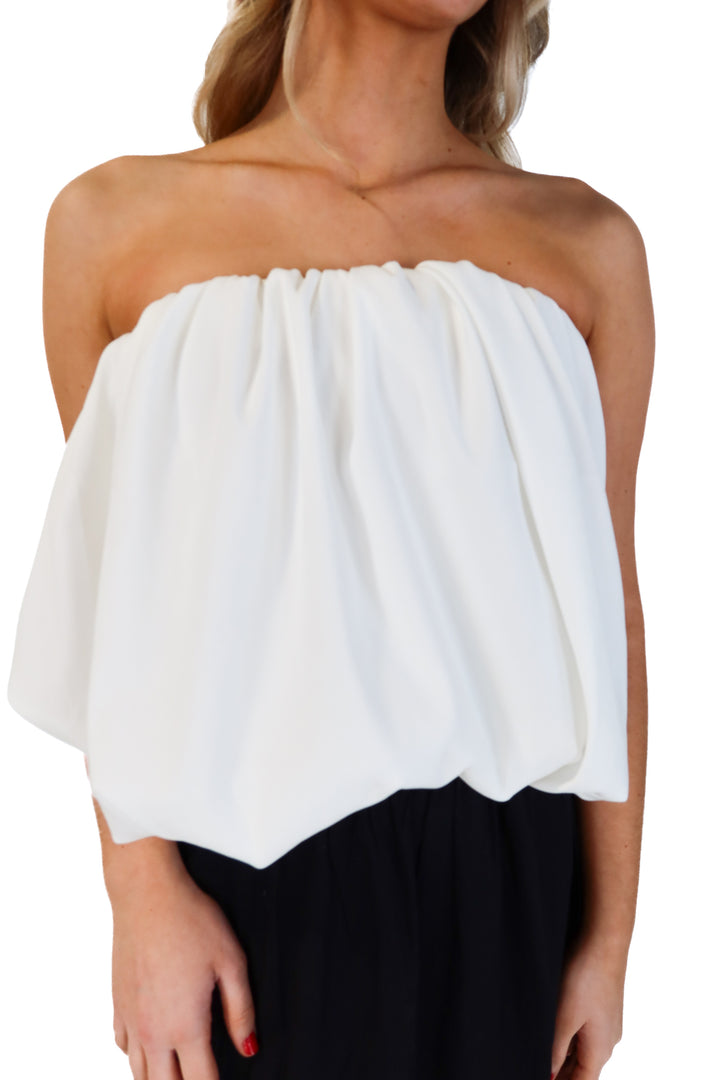 Zara white bubble top bodysuit NWT (s; retails for $35.90)