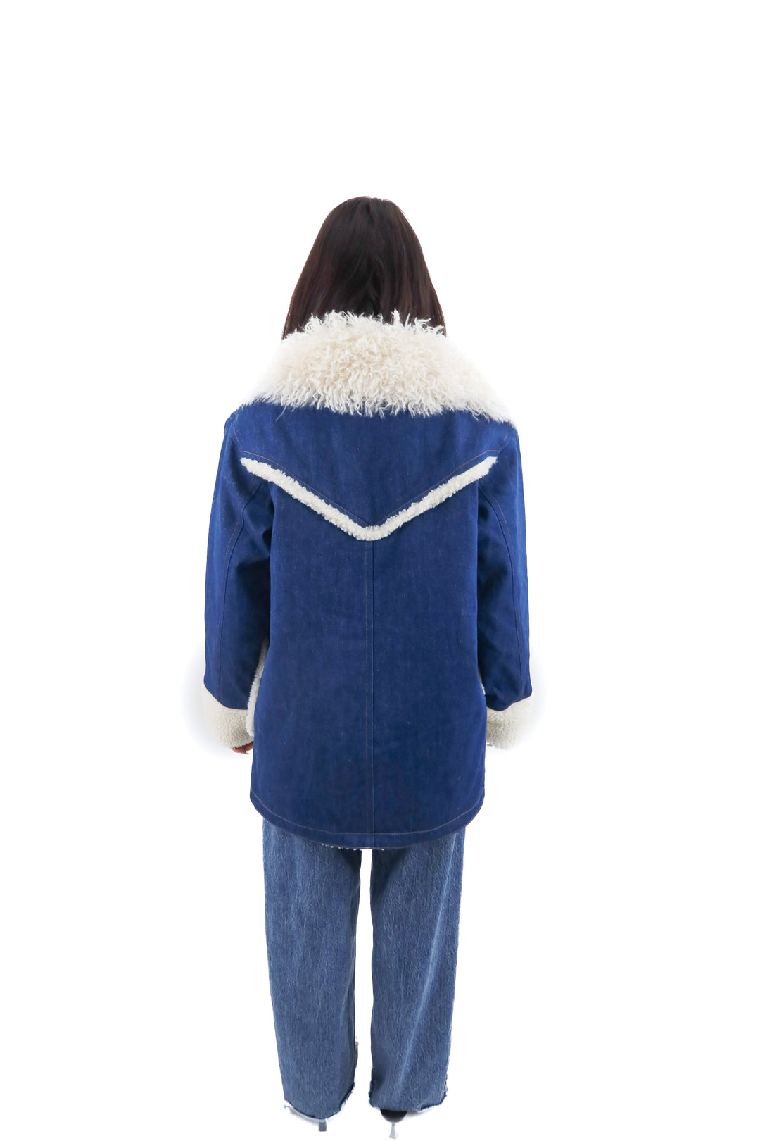wrangler denim/fur jacket nwt (xs; retail $199)