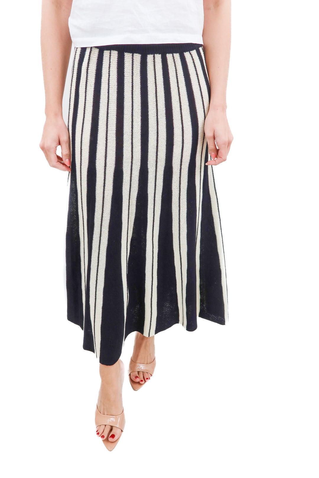 cupshe x renee elisha black/tan knit maxi skirt NWT (s)