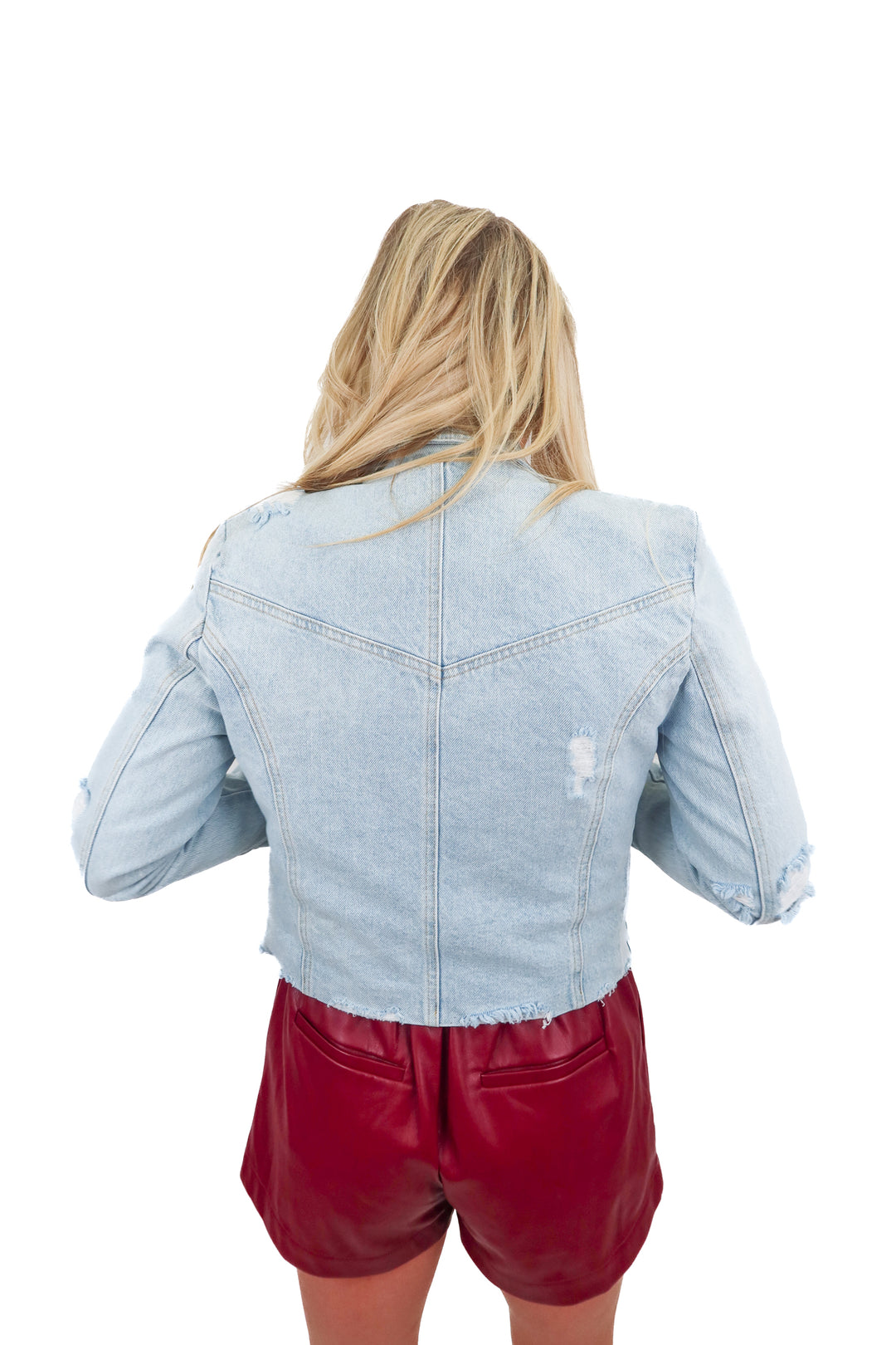 retrofete light wash denim jacket (xs)