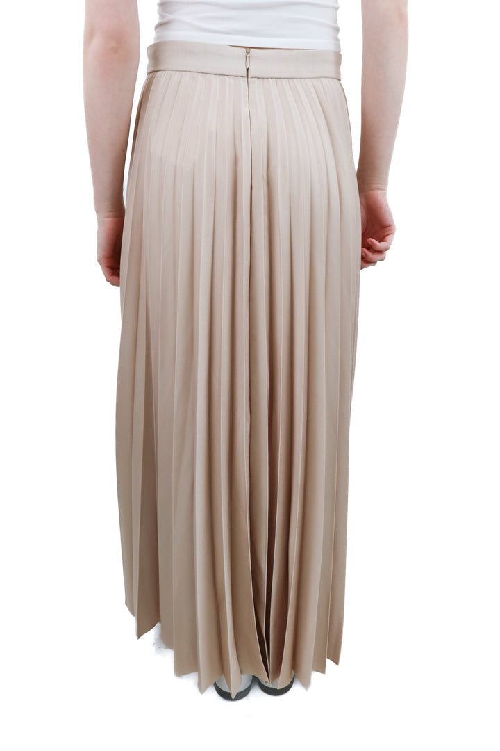 classic six taupe pleated skirt NWT (4; retail $295)