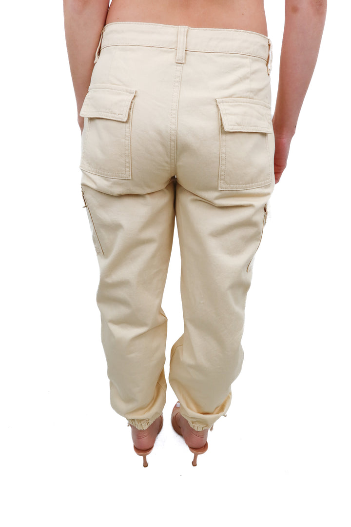superdown butter yellow cargo pants (25; retail $45)