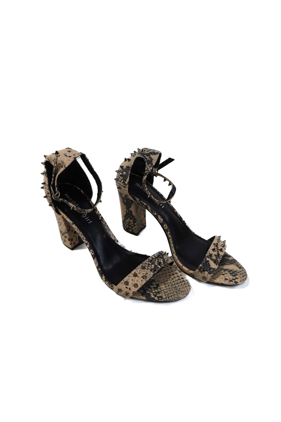 Madden girl snakeskin studded heels NWOT (9; retail $109.95)
