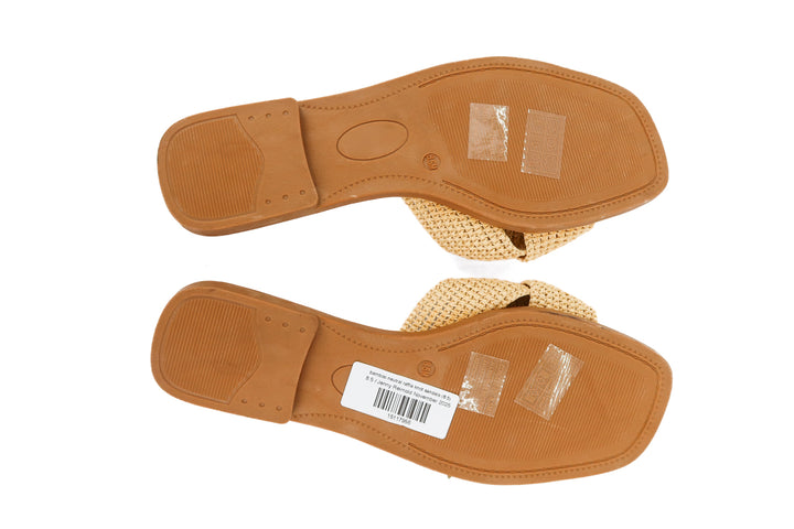 bamboo neutral raffia knot sandals (8.5)