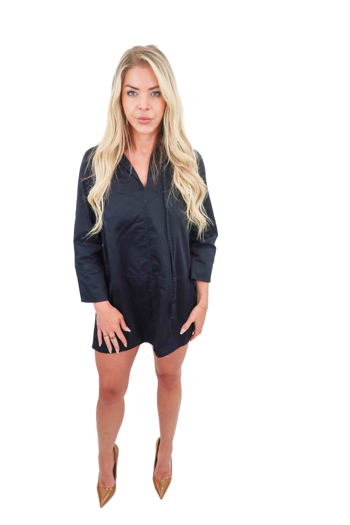 rebecca taylor black shift dress (xs)