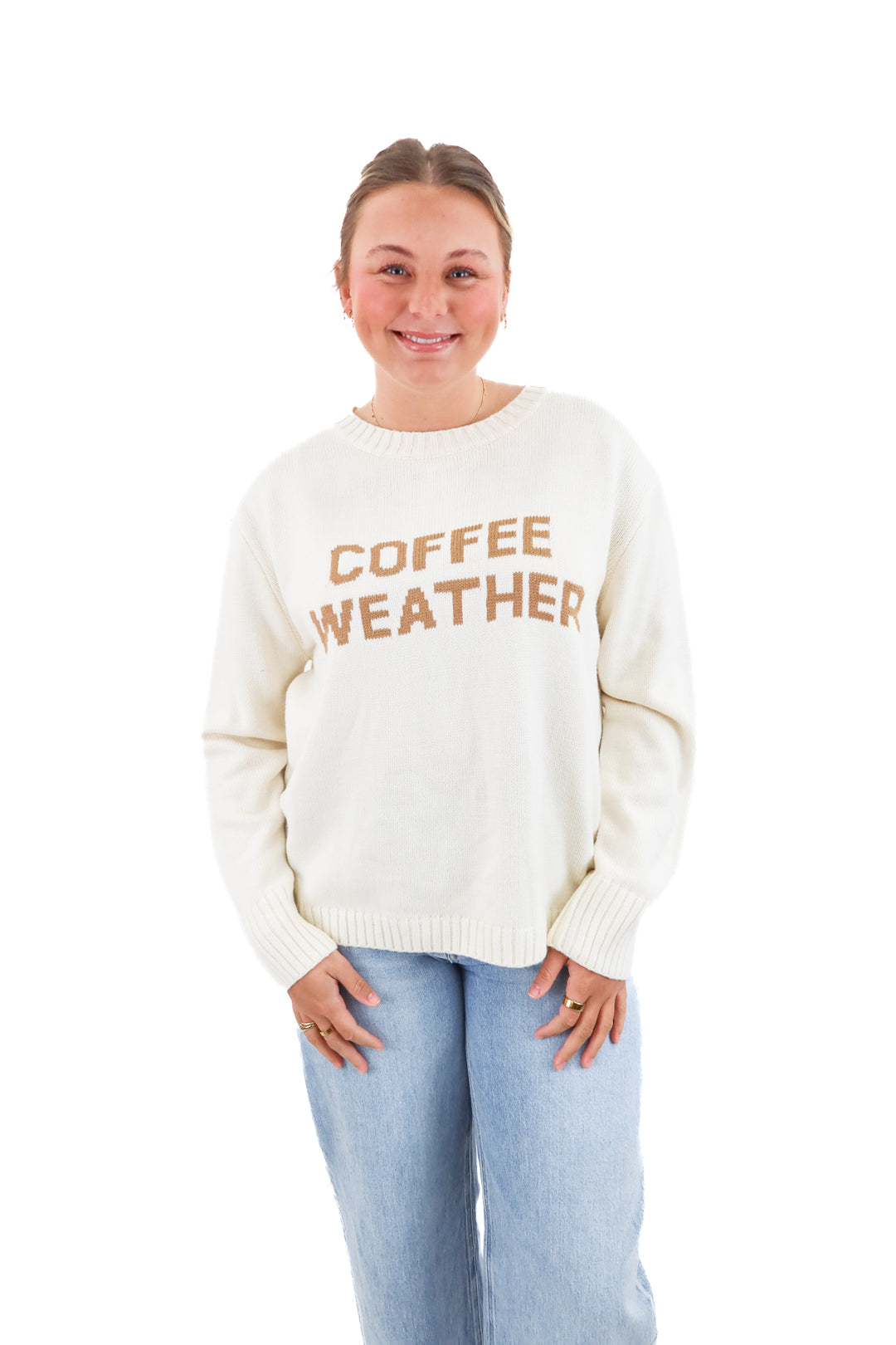 panche apparel coffee weather sweater (xl retail; $68)
