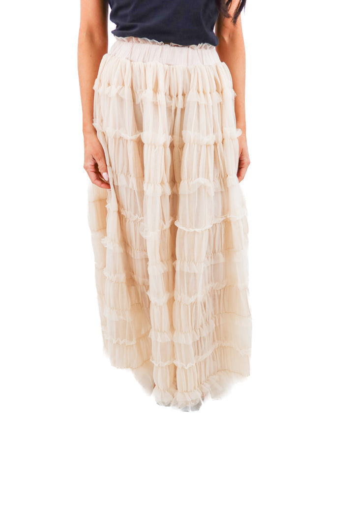 anthropologie tulle maxi skirt nwt (xs; retail $168)