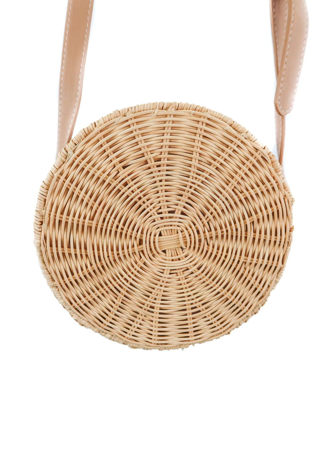 circle wicker crossbody purse