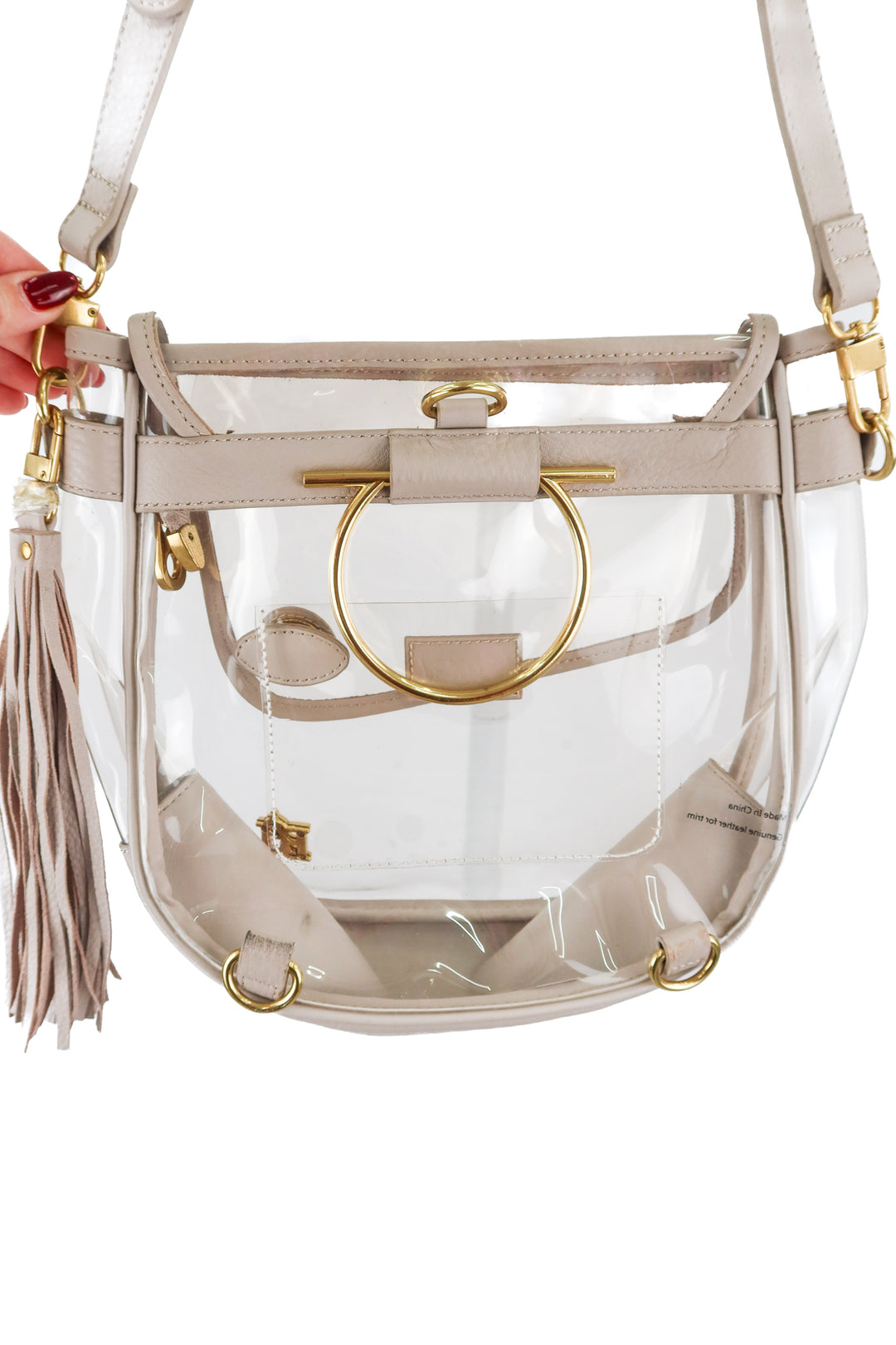 purseption clear the krista shoulder bag (retail $145)