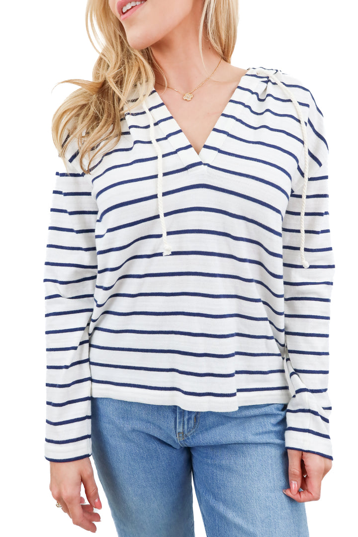 j.crew white striped knit pullover NWT (s; retail $118)