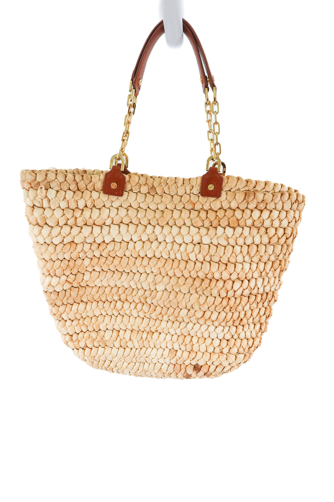 tory burch tan weave tote bag (retail $420)