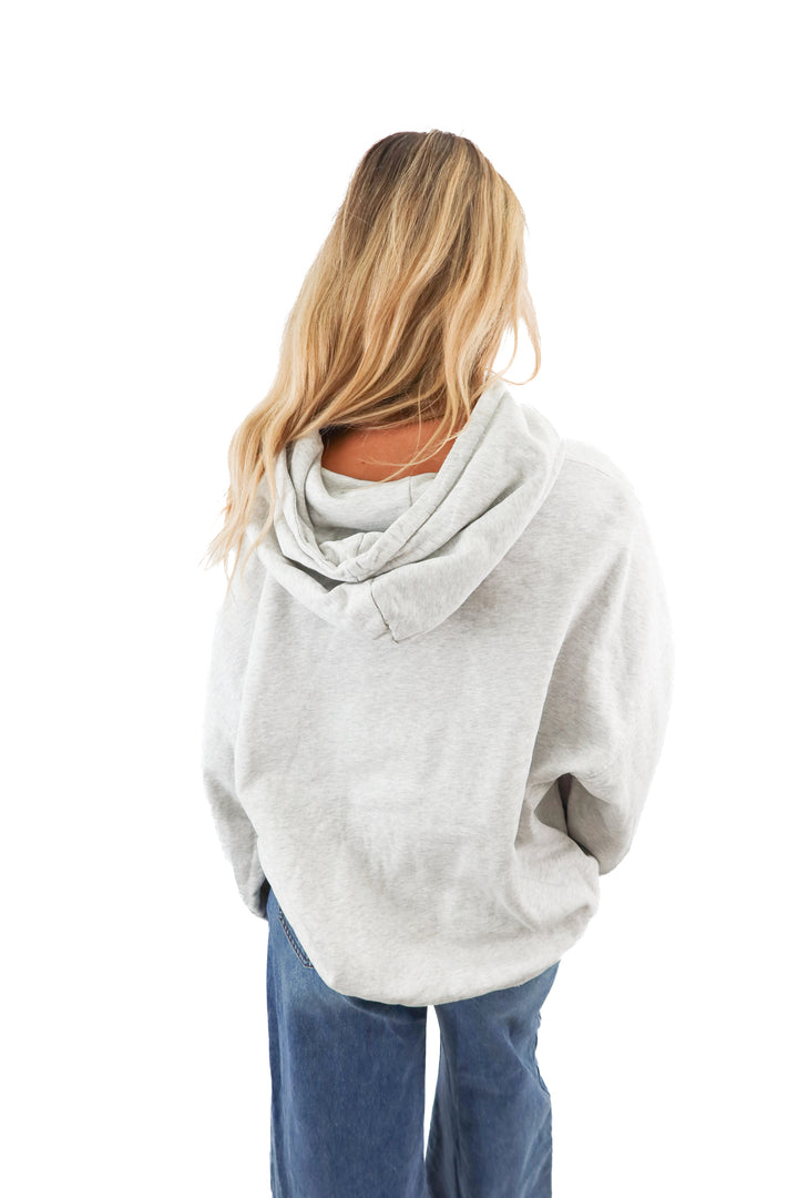 anine bing grey logo hoodie (m; retail $220)