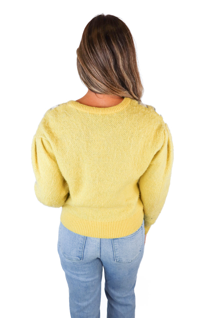 & Other Stories Yellow and Silver Marled Sweater (S; retail $119)