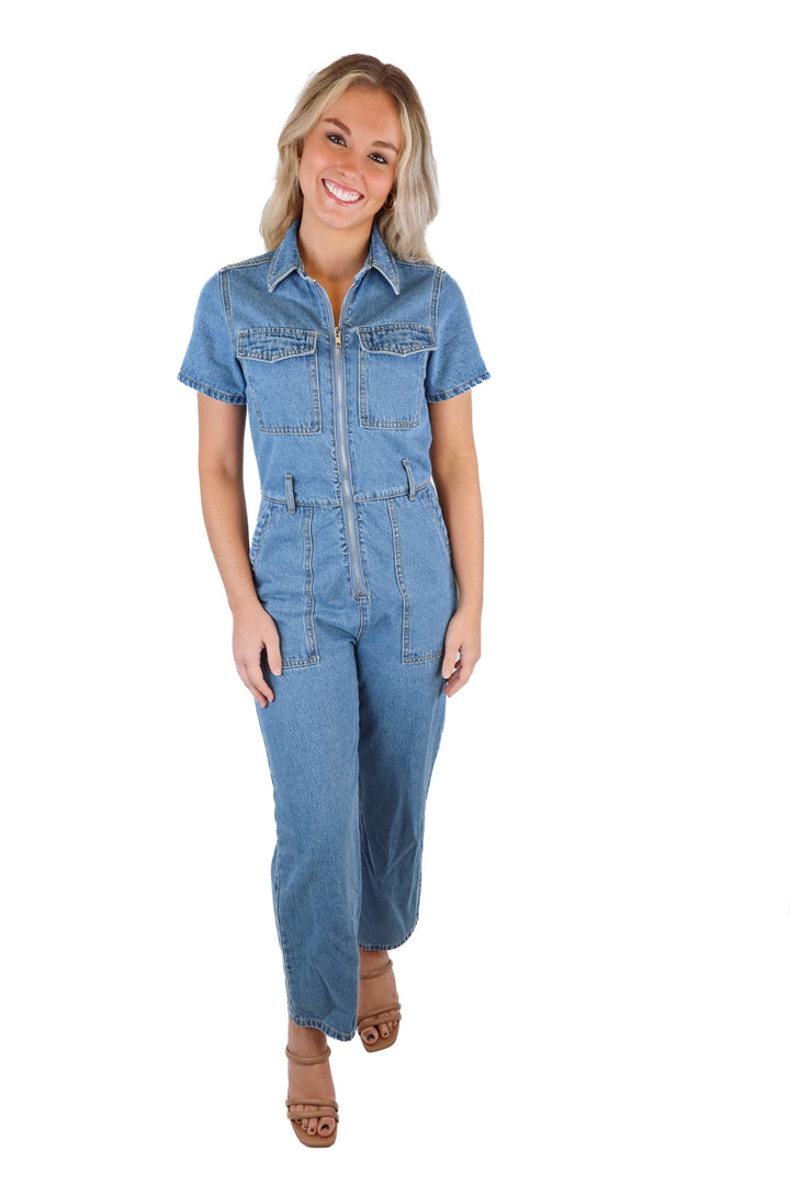 Kittenish denim jumpsuit (XS)