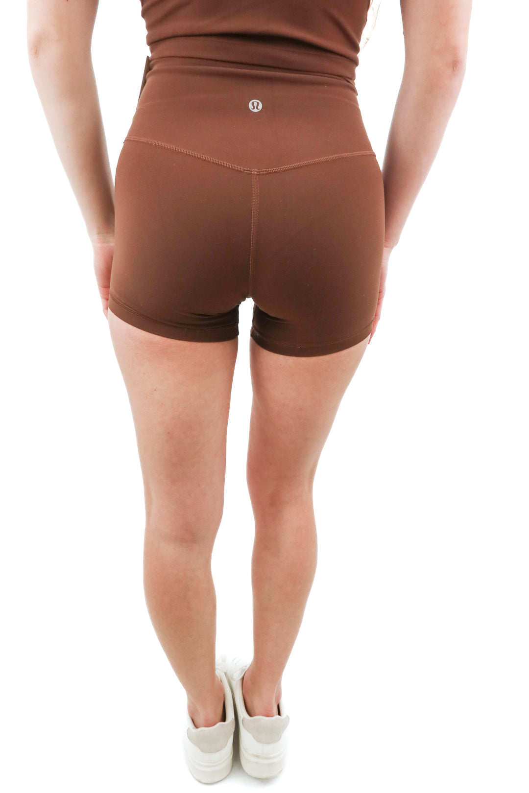 lululemon light brown soft biker short (xxs)