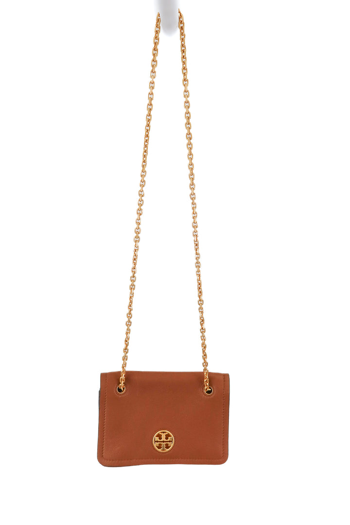 tory burch brown/gold crossbody purse NWOT (retail $295)