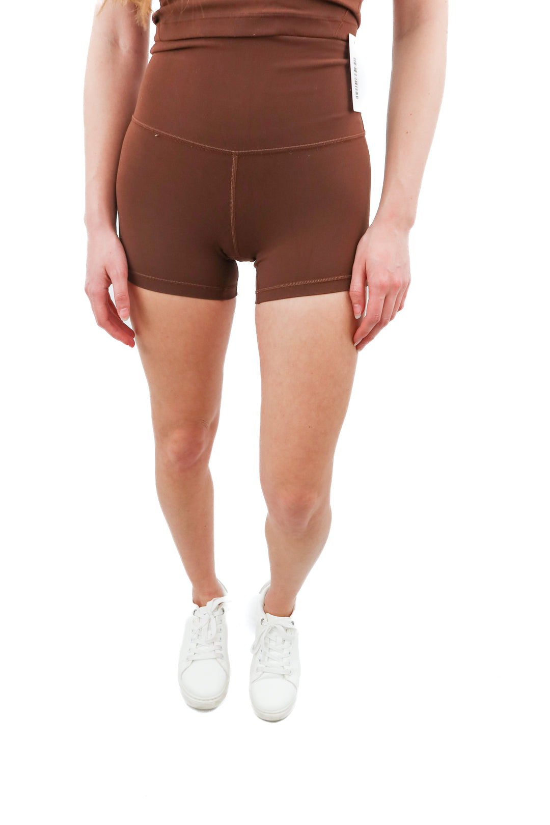 lululemon light brown soft biker short (xxs)