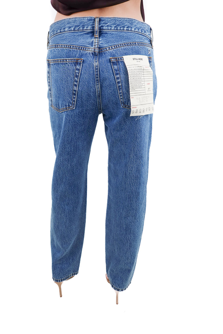 still here "life jean in classic blue" NWT (27; retail $280)