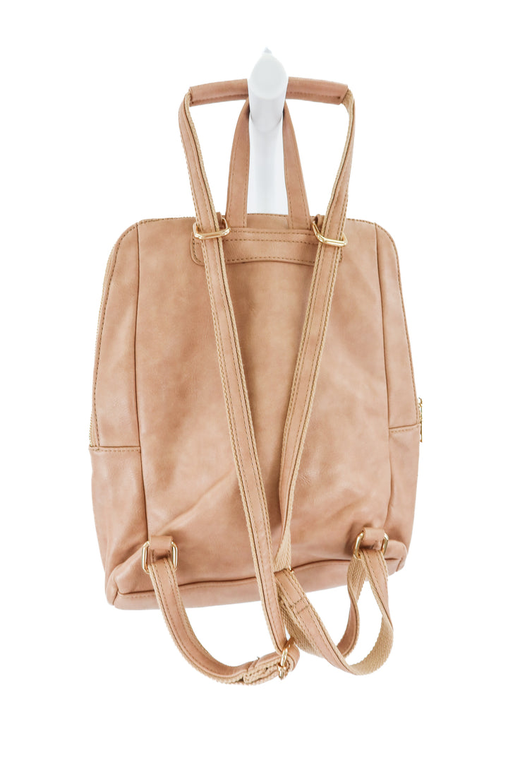 urban expressions brown vegan leather backpack