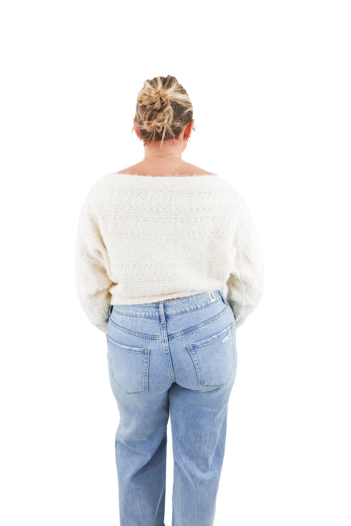 lucy paris white sweater (m retail; $65)