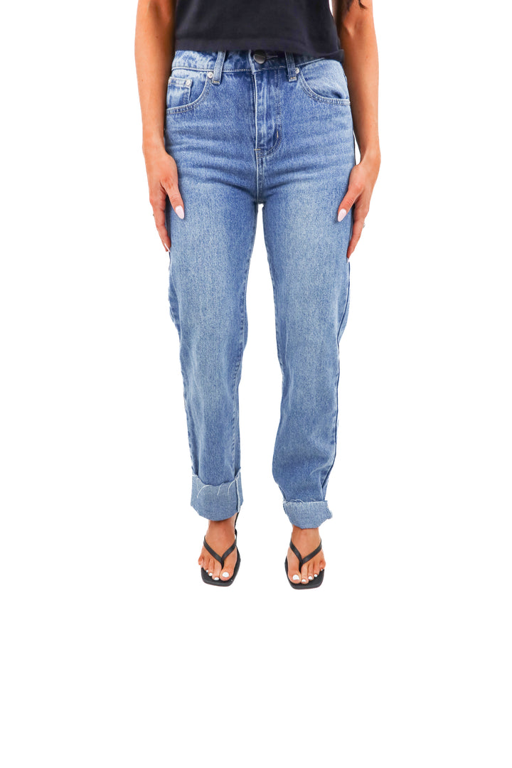 superdown light wash cuffed jeans (25; retail $78)