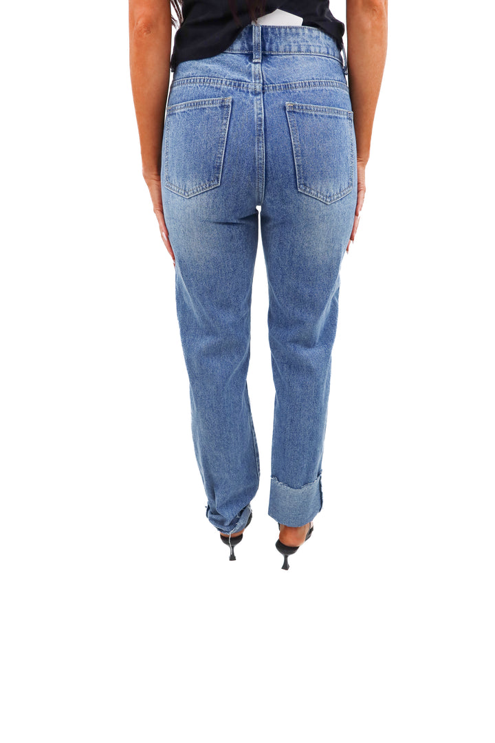 superdown light wash cuffed jeans (25; retail $78)