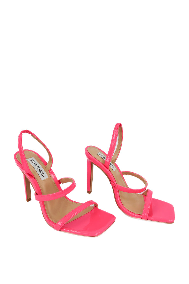 steve madden pink patent strappy heels (6.5)
