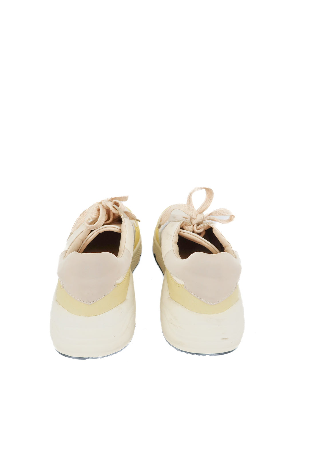 white raven yellow lighting bolt sneakers (6.5)