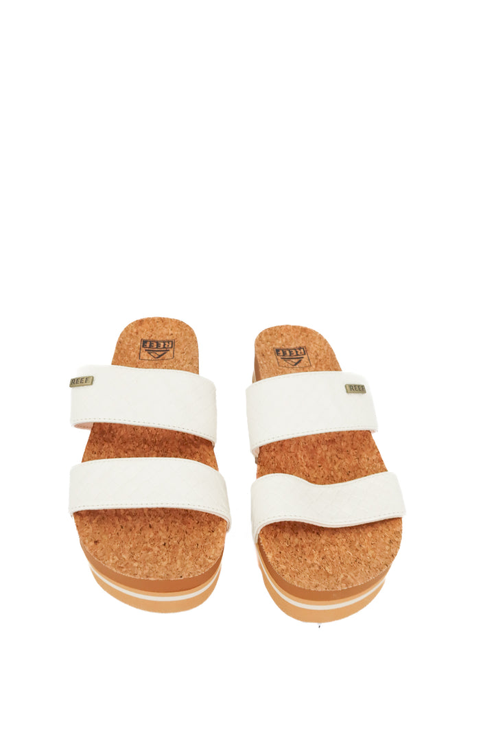 reef white cork sandals (7; retail $70)