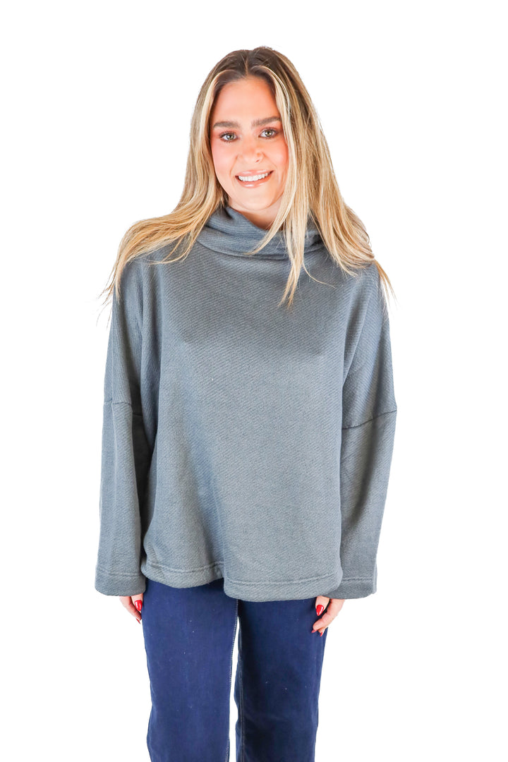 Free People blue knit backless sweater NWT (S; $128)