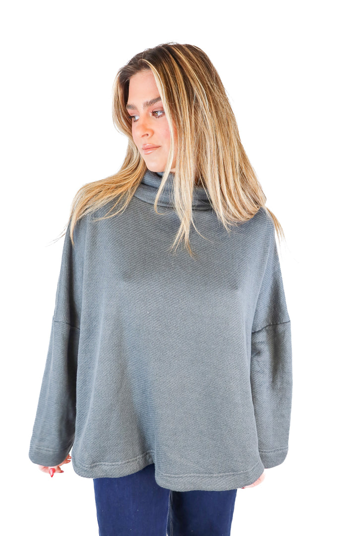 Free People blue knit backless sweater NWT (S; $128)