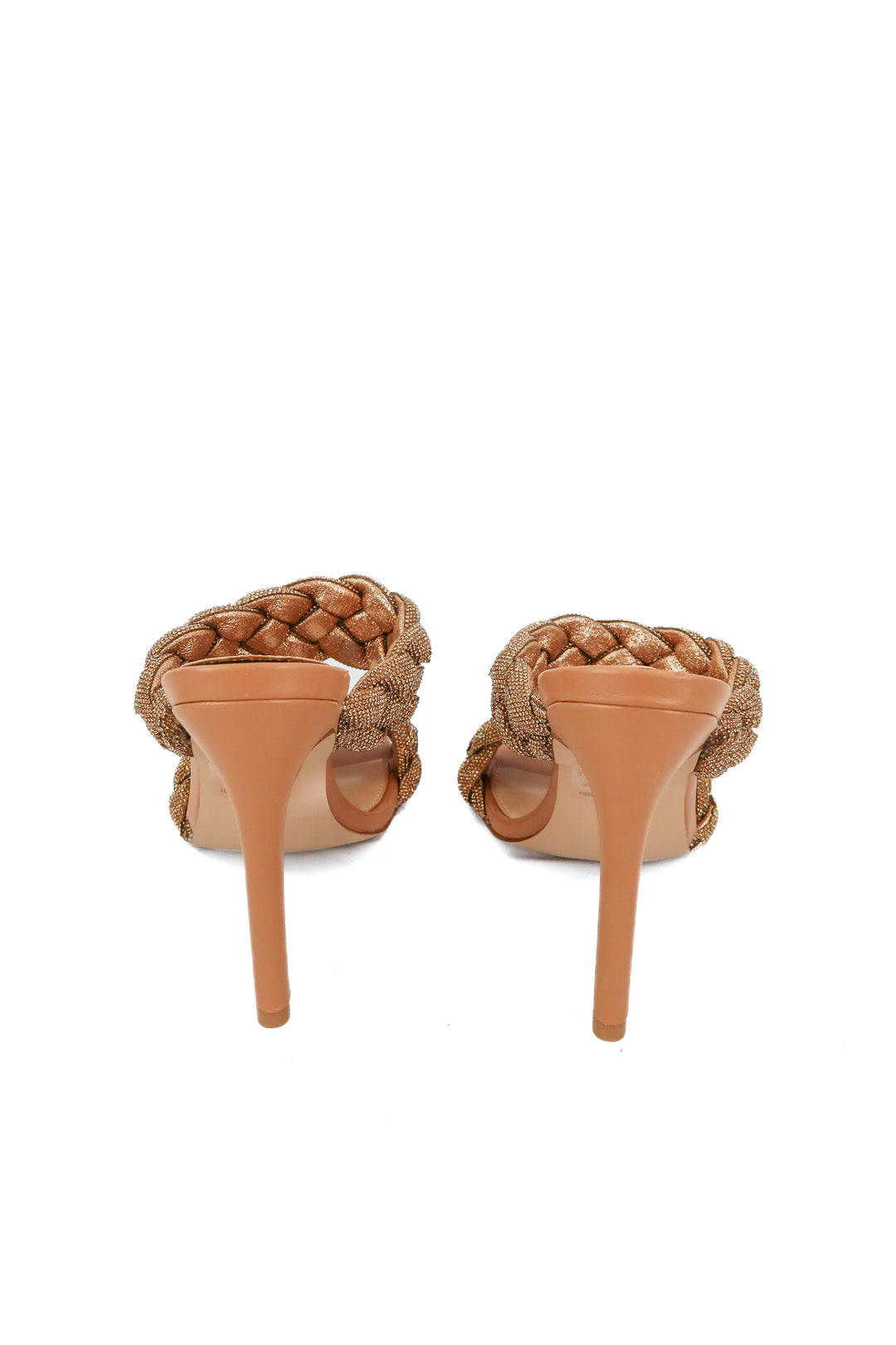 steve madden gold sparkle braided heels (6.5)