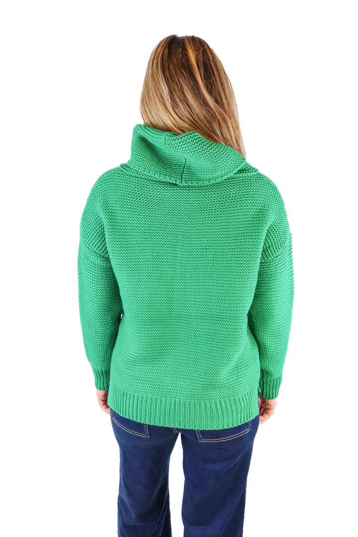 Vici green turtle neck knit sweater (S)