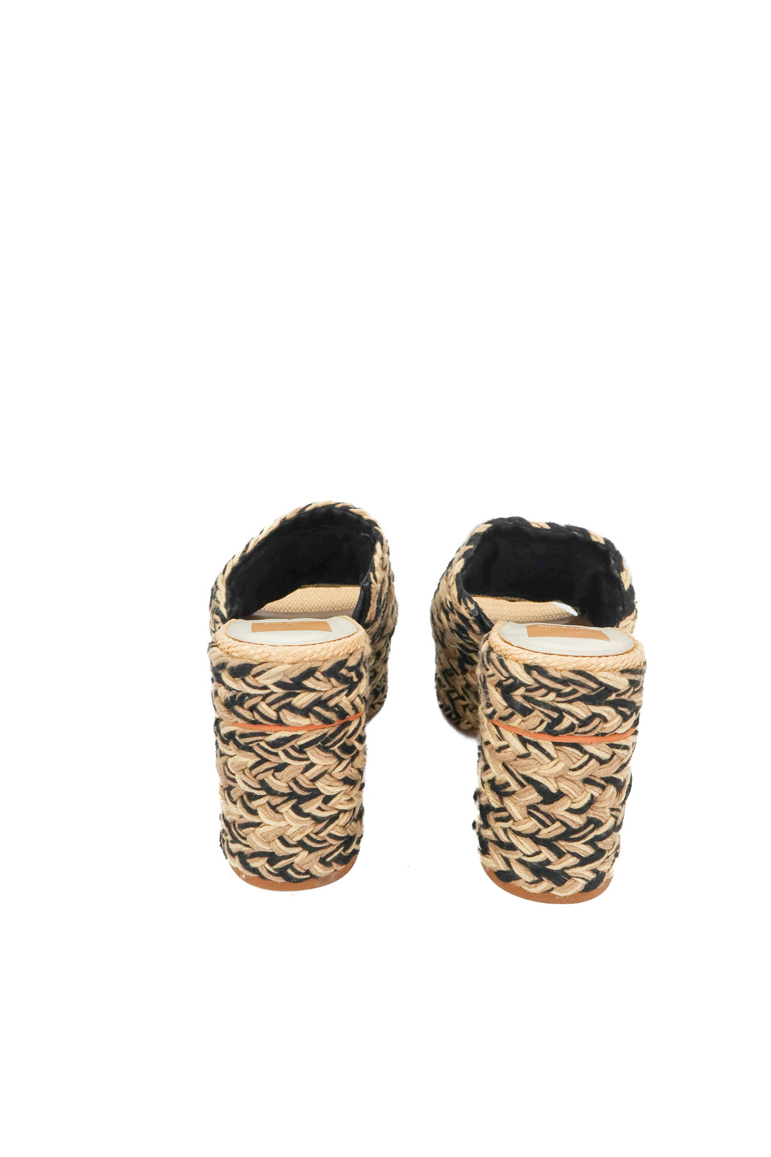 dolce vita black/brown woven platform heels (6.5)