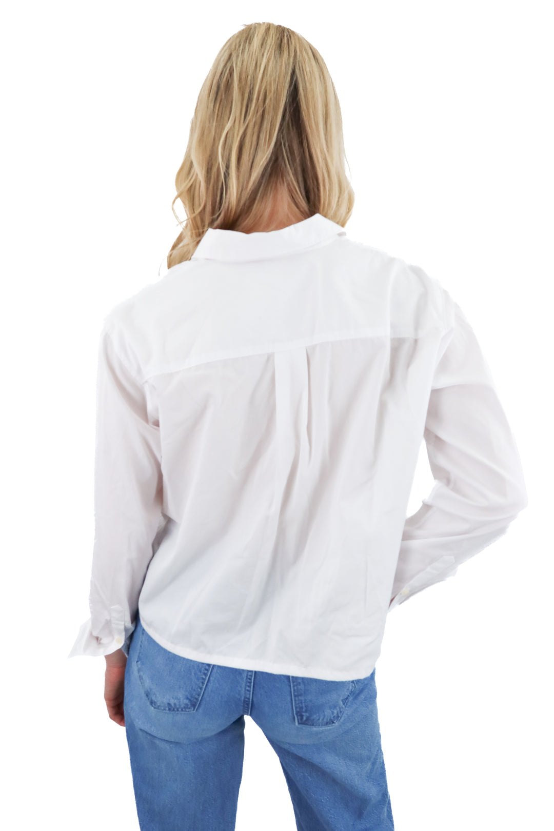 spanx white pleated button up top (s; retail $138)