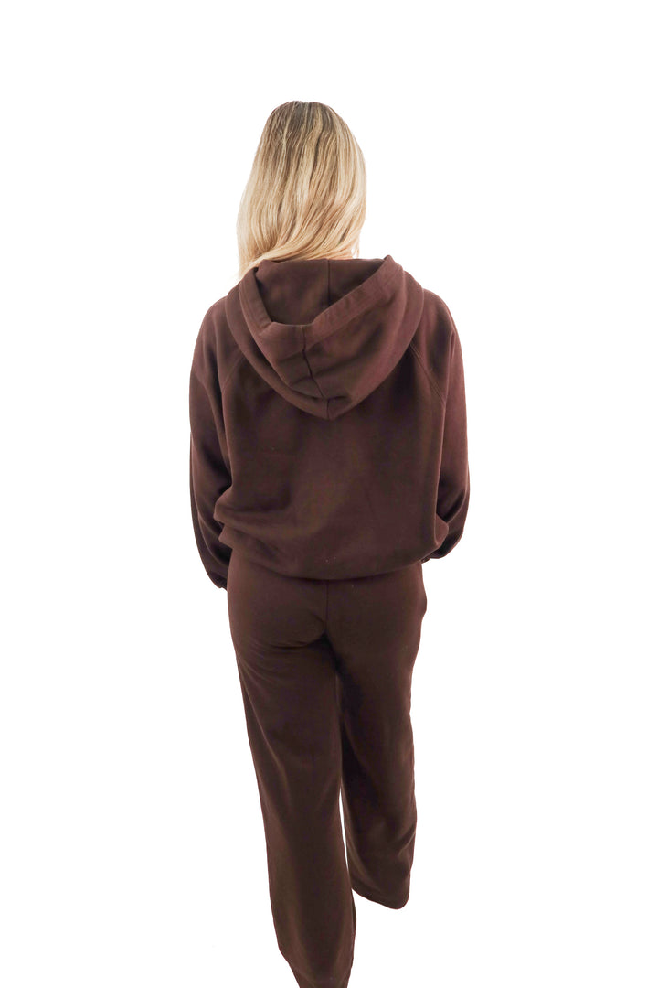 bp dark brown hoodie and lounge pant (xs)