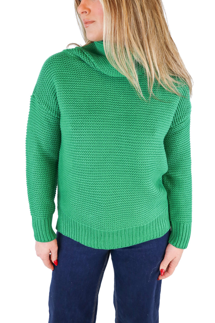 Vici green turtle neck knit sweater (S)