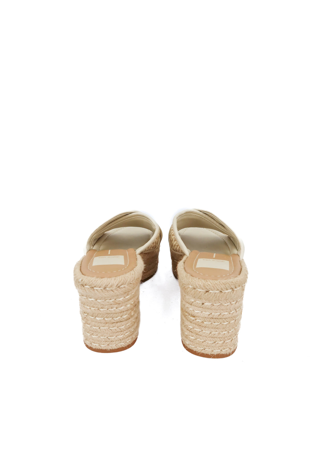 dolce vita rattan/ woven platform wedges (6.5)