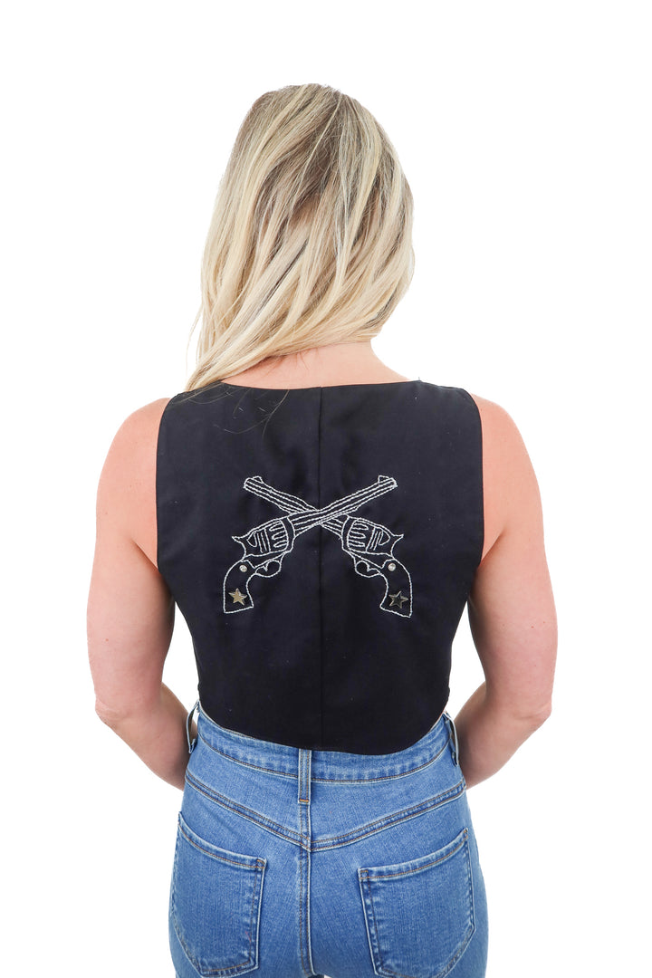 AUCTION (BID ONLY) divided black vest (m)- ends 8/19 at 8pm CT
