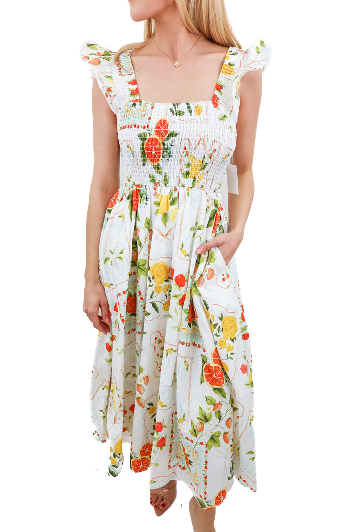 ivy city lemon maxi dress NWT (xs; retail $188)