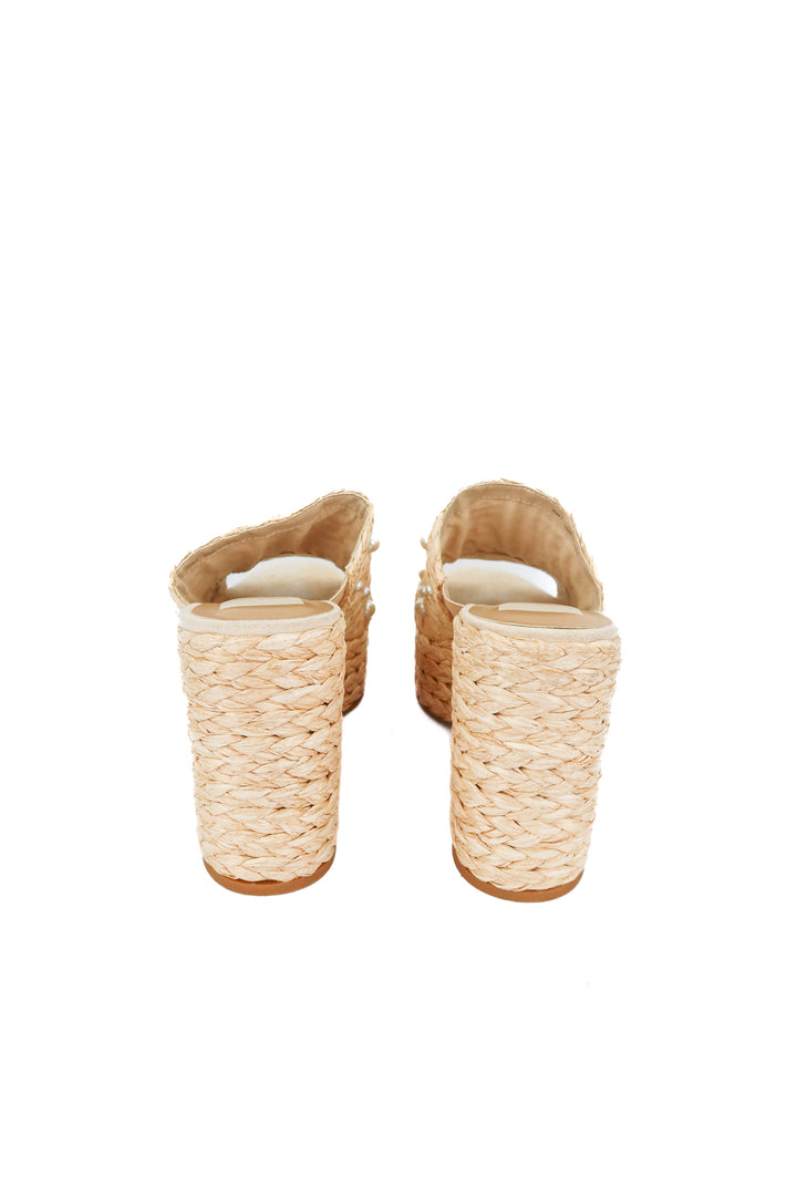 dolce vita rattan pearl platform heels (7; retail $135)