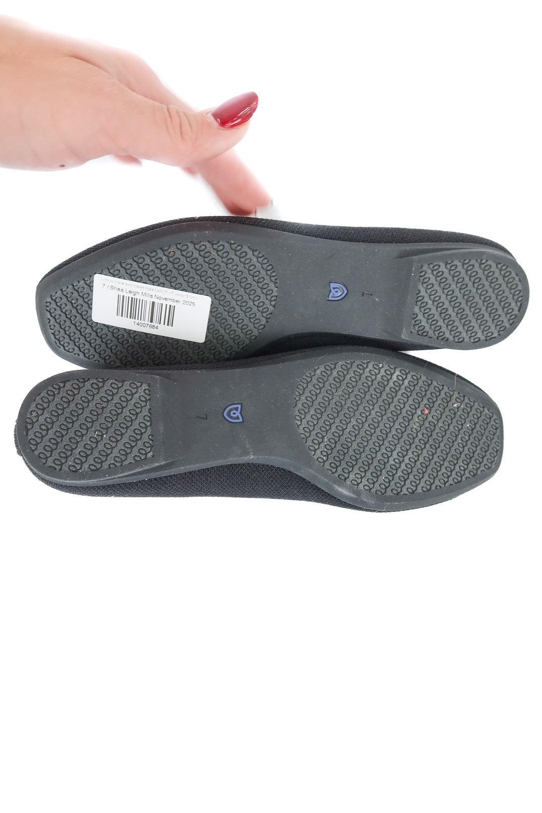 rothys black knit ballet flats NWOT (7; retail $129)
