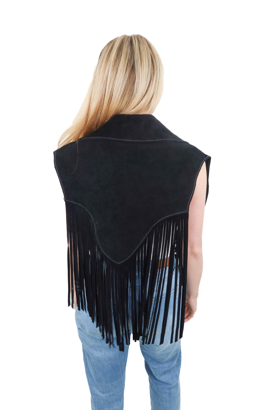 crossbow telluride suede shawl vest (OS)