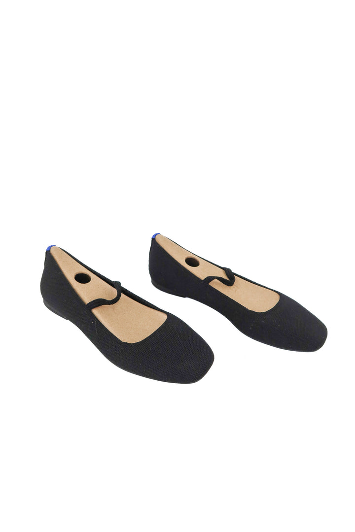 rothys black knit ballet flats NWOT (7; retail $129)